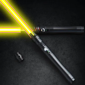 Z50 dvojsečný Lightsaber RGB 7 Zmena Farby LED Laserový Meč Dva V Jednom Prepínateľné Saber Zvuk, Full Metal Rukoväť Cosplay Darček