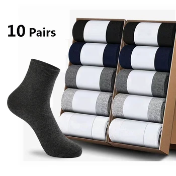 Značka pánske Bavlnené Ponožky Nový Štýl Black Business Mužov Ponožky Mäkké Priedušné Letné v Zime pre Mužov Ponožky Plus Veľkosť (37-44)
