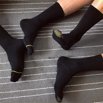 ŠIKOVNÝ-MENMODE Sexy pánske Bavlnené Pančuchy Priedušná Formálne Ponožky Business Nastaviť Mužov Prúžok Kravatu Ponožky Oblečenie