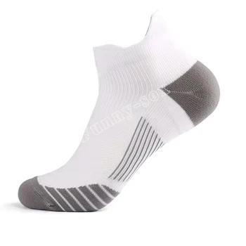 Žakárové Jednofarebné Ponožky Elastické Členok Vysokej Kompresné Ponožky Priedušná Tvar Valivé Športové Členok Kompresné Ponožky 