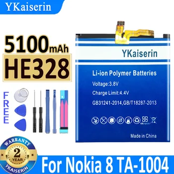 5100mAh YKaiserin Batérie HE328 pre NOKIA 8 NOKIA8 Li-polymer Batérie Bateria + Sledovacie Číslo