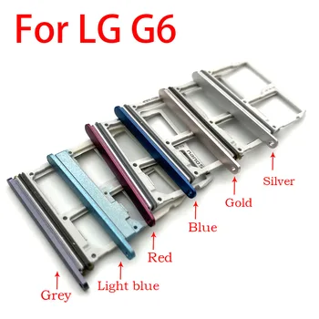 Nové LG G6 US997 VS988 Nano Sim Kartu Slot Držiak s Mikro SD Pamäťovú Kartu Pätice Adaptéra Náhradné Diely