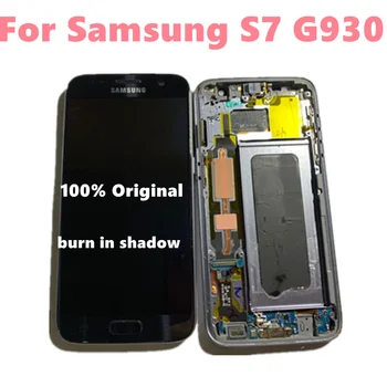 Original Displej Na Samsung Galaxy S7 G930 G930F SM-G930V LCD Displej s Dotykovým displejom Digitalizátorom. S7 výmena LCD Horieť V